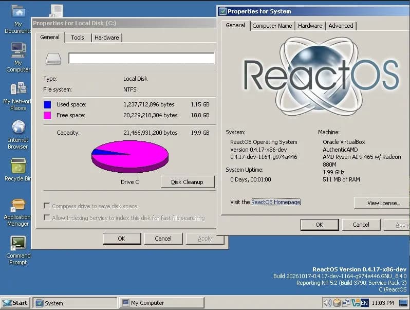 ReactOS reaches major milestone with NTFS install support - Ars Technica