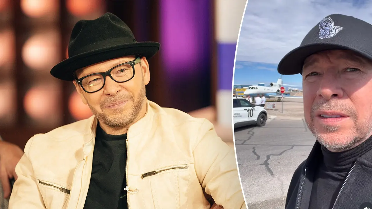Donnie Wahlberg praises God and pilots after plane skidded off runway at Las Vegas airport - Fox News