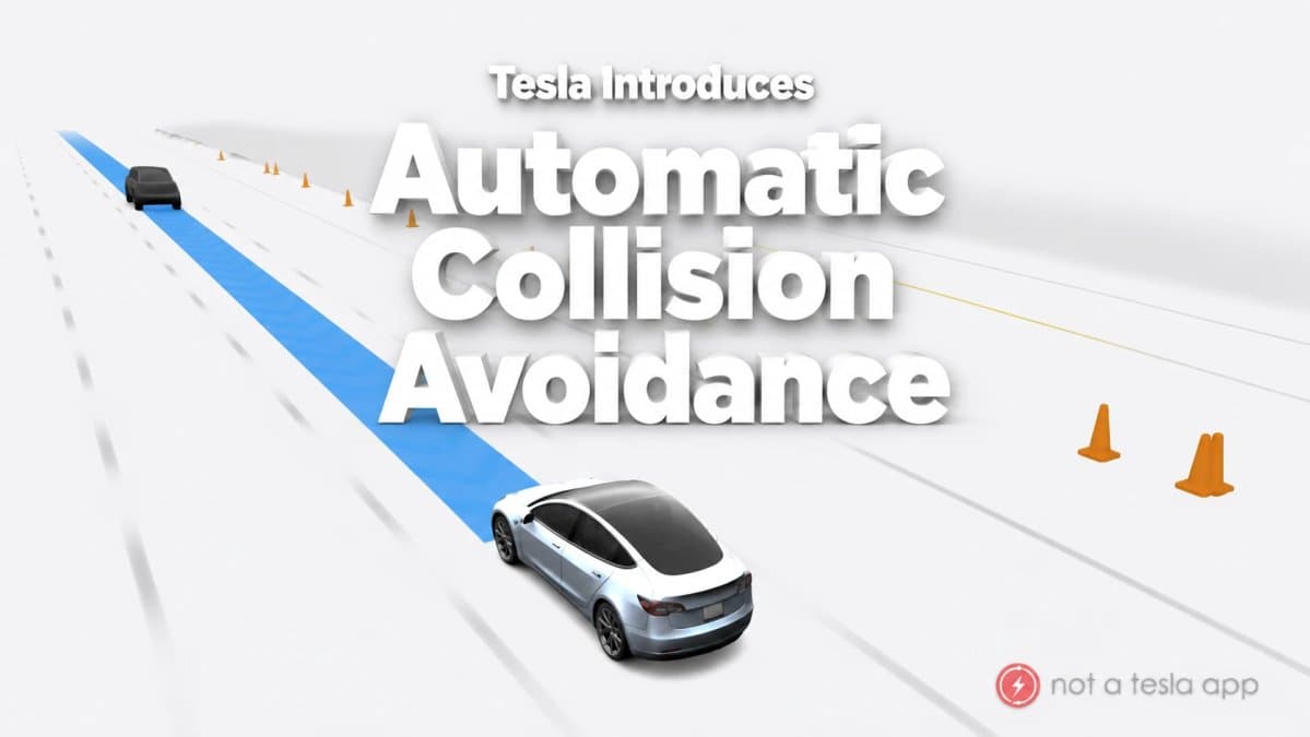 Tesla Introduces 'Automatic Collision Evasion' for Manual Drives - Not a Tesla App