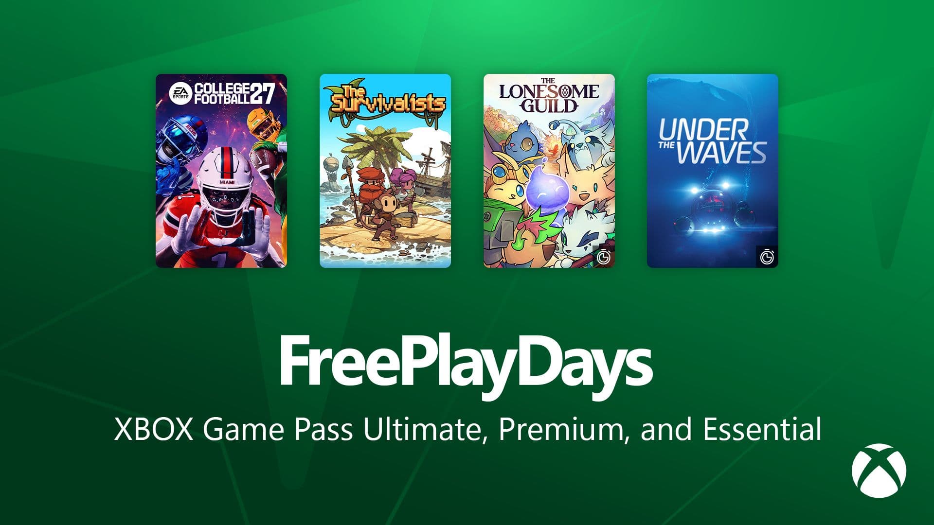 Free Play Days – EA Sports College Football 27, The Survivalists, The Lonesome Guild, and Under The Waves - XBOX Wire